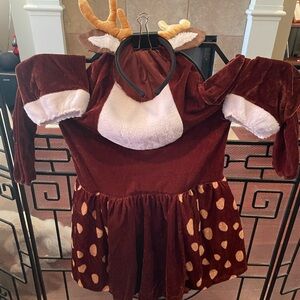 Halloween costume as a female doe with antlers